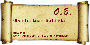 Oberleitner Belinda névjegykártya